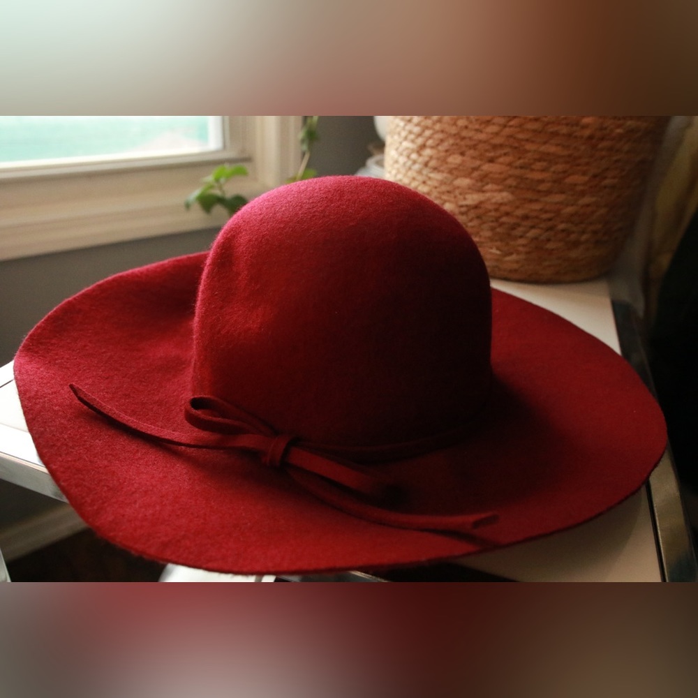 Burgundy Fedora Hat